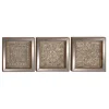 Bronze Metal Mirror Floral Wall Plaques, Set Of 3-Kirkland's Home Fashion