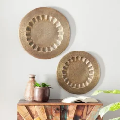 Bronze Metal Moroccan Wall Sculptures, Set Of 2-Kirkland's Home Online