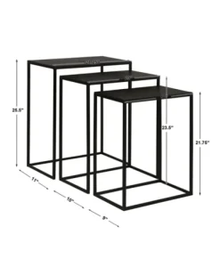 Bronze Metal Nesting Side Tables, Set Of 3-Kirkland's Home Cheap
