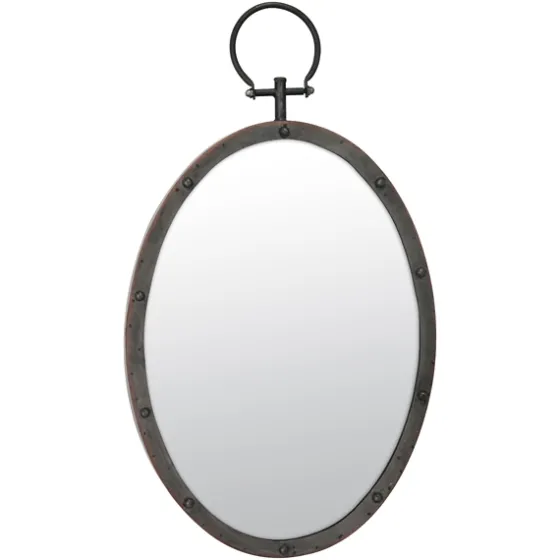 Bronze Metal Oval Ring And Rivet Trim Mirror-Kirkland's Home Cheap