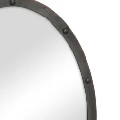 Bronze Metal Oval Ring And Rivet Trim Mirror-Kirkland's Home Cheap