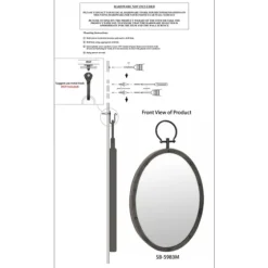 Bronze Metal Oval Ring And Rivet Trim Mirror-Kirkland's Home Cheap