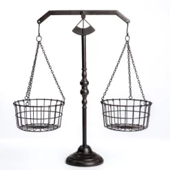Bronze Metal Scale With Baskets-Kirkland's Home Discount