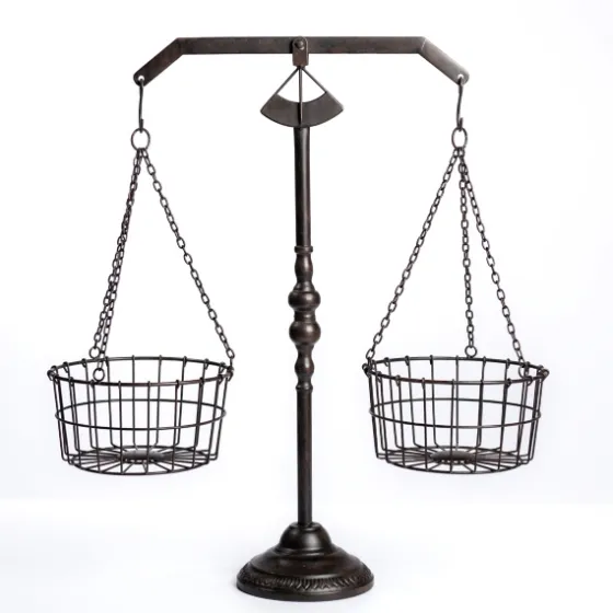 Bronze Metal Scale With Baskets-Kirkland's Home Discount