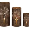 Bronze Metal Tree Hurricanes, Set Of 3-Kirkland's Home Hot