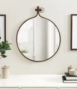 Bronze Metal Yitro Wall Mirror-Kirkland's Home Fashion