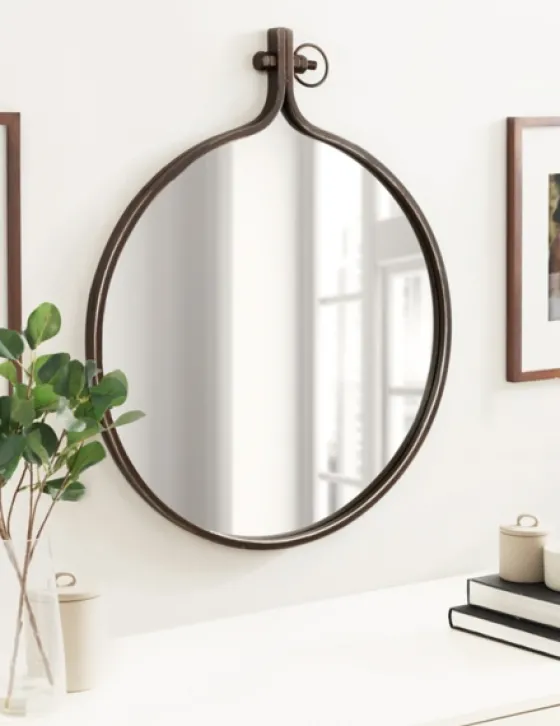 Bronze Metal Yitro Wall Mirror-Kirkland's Home Fashion
