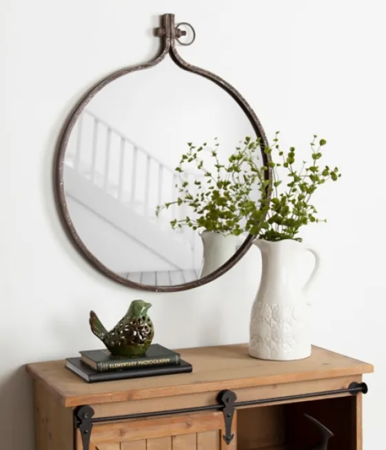 Bronze Metal Yitro Wall Mirror-Kirkland's Home Fashion