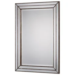 Bronze Metallic Grooved Texture Wall Mirror-Kirkland's Home Online