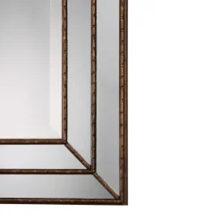 Bronze Metallic Grooved Texture Wall Mirror-Kirkland's Home Online