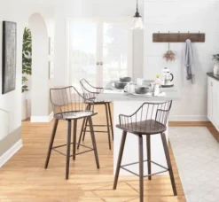 Bronze Poplar Wood Counter Stool-Kirkland's Home Flash Sale