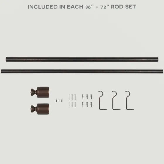 Bronze Rhys Cylinder Curtain Rod, 72 In.-Kirkland's Home Best Sale