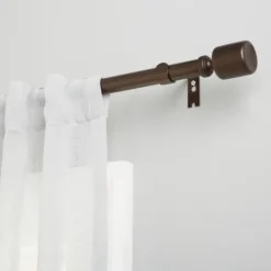 Bronze Rhys Cylinder Curtain Rod, 120 In.-Kirkland's Home Shop