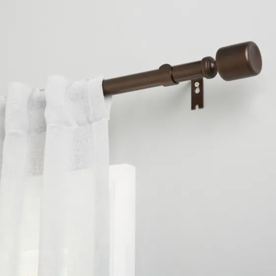 Bronze Rhys Cylinder Curtain Rod, 120 In.-Kirkland's Home Shop