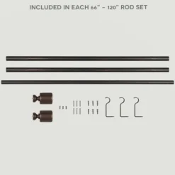 Bronze Rhys Cylinder Curtain Rod, 120 In.-Kirkland's Home Shop