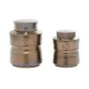 Bronze Ribbed Ceramic Jars, Set Of 2-Kirkland's Home Discount