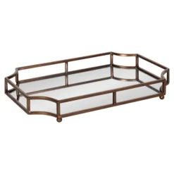 Bronze Scalloped Reflective Tray-Kirkland's Home Outlet
