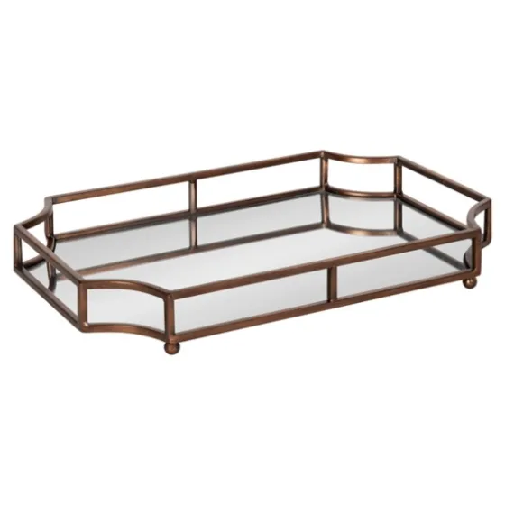 Bronze Scalloped Reflective Tray-Kirkland's Home Outlet