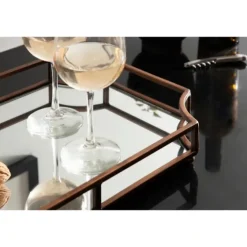 Bronze Scalloped Reflective Tray-Kirkland's Home Outlet