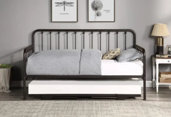 Bronze Spindleback Metal Trundle Day Bed-Kirkland's Home Sale