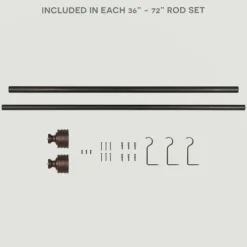 Bronze Stacked Cylinder Curtain Rod, 72 In.-Kirkland's Home Shop
