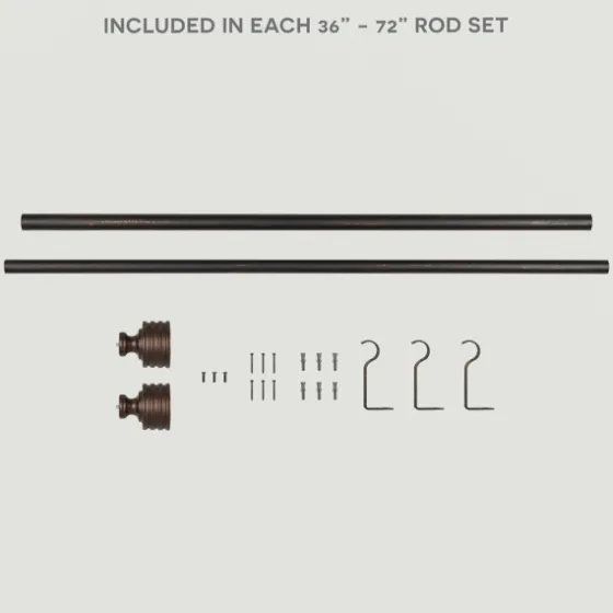 Bronze Stacked Cylinder Curtain Rod, 72 In.-Kirkland's Home Shop