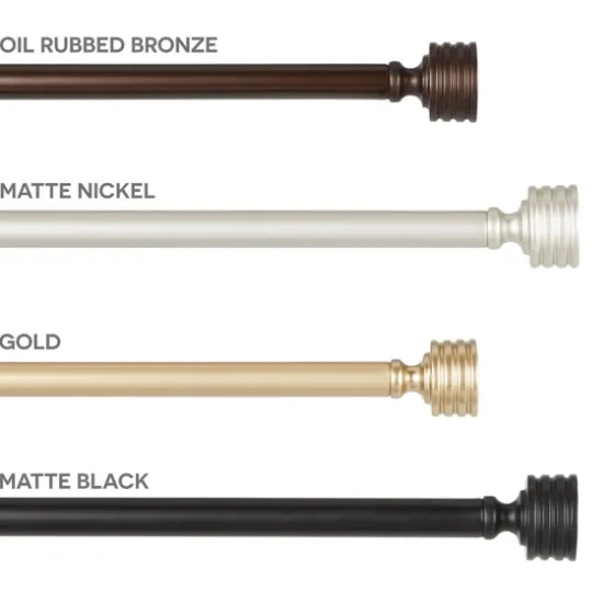 Bronze Stacked Cylinder Curtain Rod, 72 In.-Kirkland's Home Shop