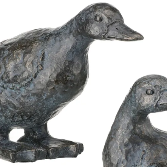 Bronze Textured Duckling Statues, Set Of 3-Kirkland's Home Store