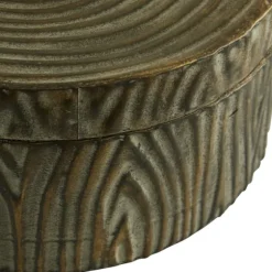 Bronze Tree Bark Round Metal Boxes, Set Of 2-Kirkland's Home New