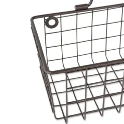 Bronze Wall Hanging Wire Baskets, Set Of 2-Kirkland's Home Online