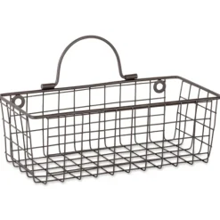 Bronze Wall Hanging Wire Baskets, Set Of 2-Kirkland's Home Online