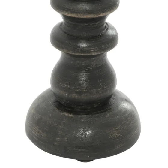 Bronze Wood Column Candle Holders, Set Of 3-Kirkland's Home New