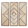 Bronze Wood Geometric Wall Plaques, Set Of 3-Kirkland's Home Clearance