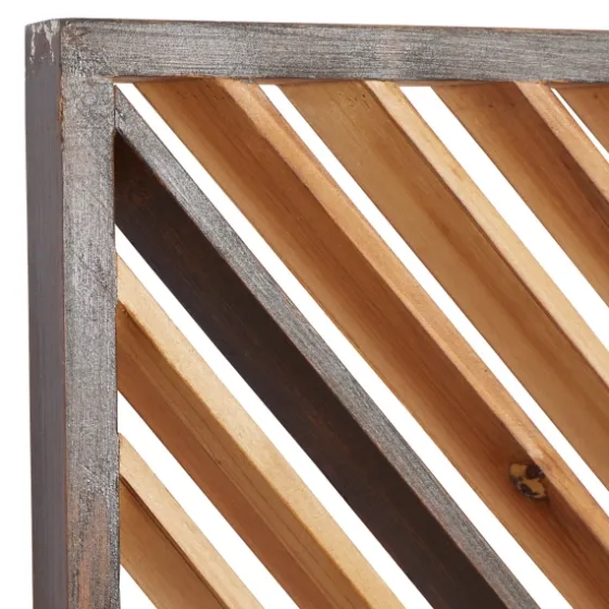 Bronze Wood Geometric Wall Plaques, Set Of 3-Kirkland's Home Clearance