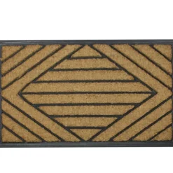 Brown And Black Diamond Coir Doormat-Kirkland's Home Clearance