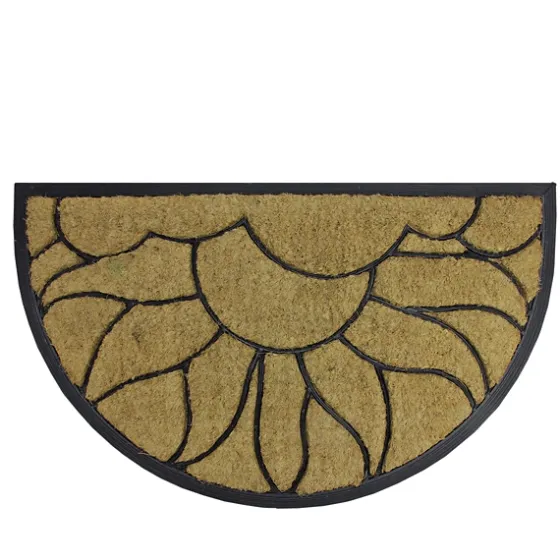 Brown And Black Sunflower Half Round Doormat-Kirkland's Home Best