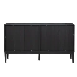 Brown And Black Wood Chevron 4-Door Sideboard-Kirkland's Home New