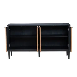 Brown And Black Wood Chevron 4-Door Sideboard-Kirkland's Home New
