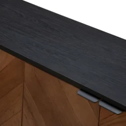 Brown And Black Wood Chevron 4-Door Sideboard-Kirkland's Home New