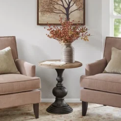 Brown And Black Wooden Hemlock Accent Table-Kirkland's Home Clearance