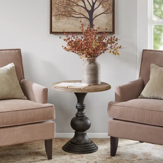 Brown And Black Wooden Hemlock Accent Table-Kirkland's Home Clearance