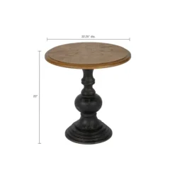 Brown And Black Wooden Hemlock Accent Table-Kirkland's Home Clearance