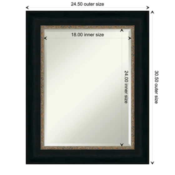 Brown And Bronze Scalloped Edge Frame Mirror-Kirkland's Home Online