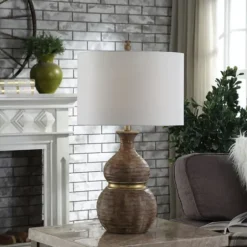 Brown And Gold Gourd Table Lamp-Kirkland's Home Discount