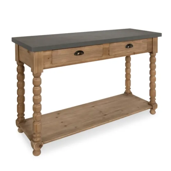 Brown And Gray Wood 2-Drawer Console Table-Kirkland's Home Outlet