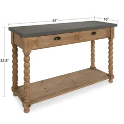 Brown And Gray Wood 2-Drawer Console Table-Kirkland's Home Outlet