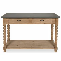 Brown And Gray Wood 2-Drawer Console Table-Kirkland's Home Outlet