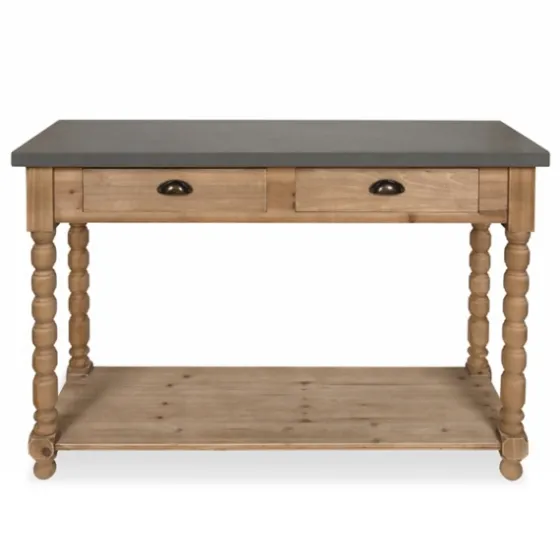 Brown And Gray Wood 2-Drawer Console Table-Kirkland's Home Outlet