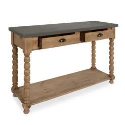 Brown And Gray Wood 2-Drawer Console Table-Kirkland's Home Outlet