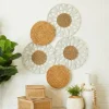 Brown And White Bohemian Abstract Wall Plaque-Kirkland's Home Cheap
